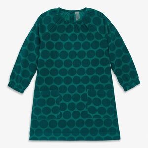 Primary Corduroy dress in cutout dot Size 6-7spruce